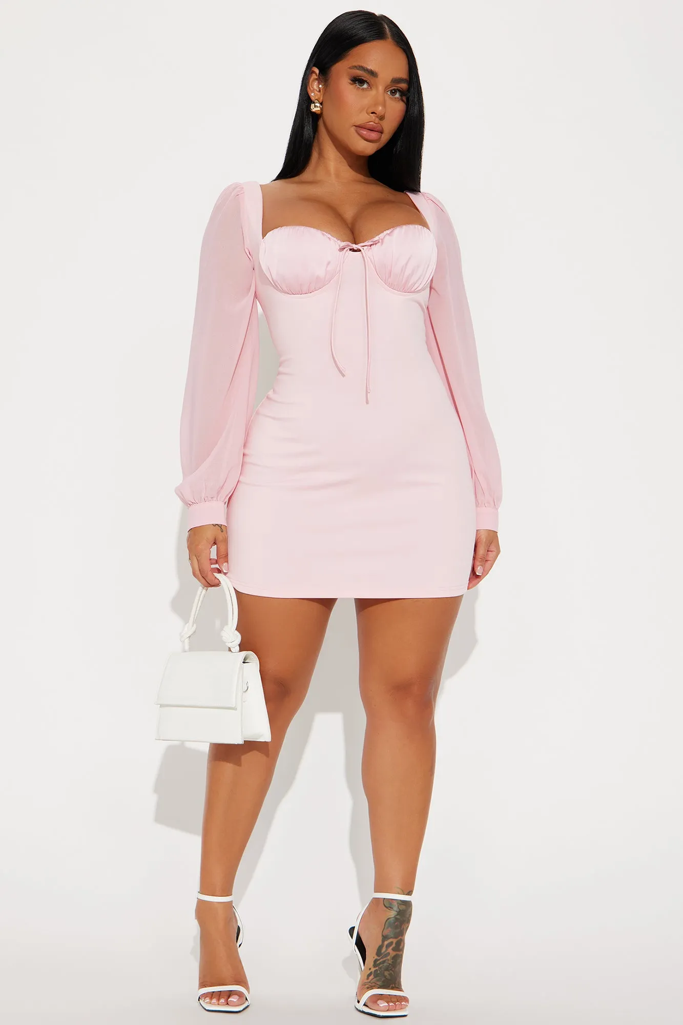 Found In A Fantasy Long Sleeve Mini Dress - Pink sold by Fashion Nova product image thumbnail 2