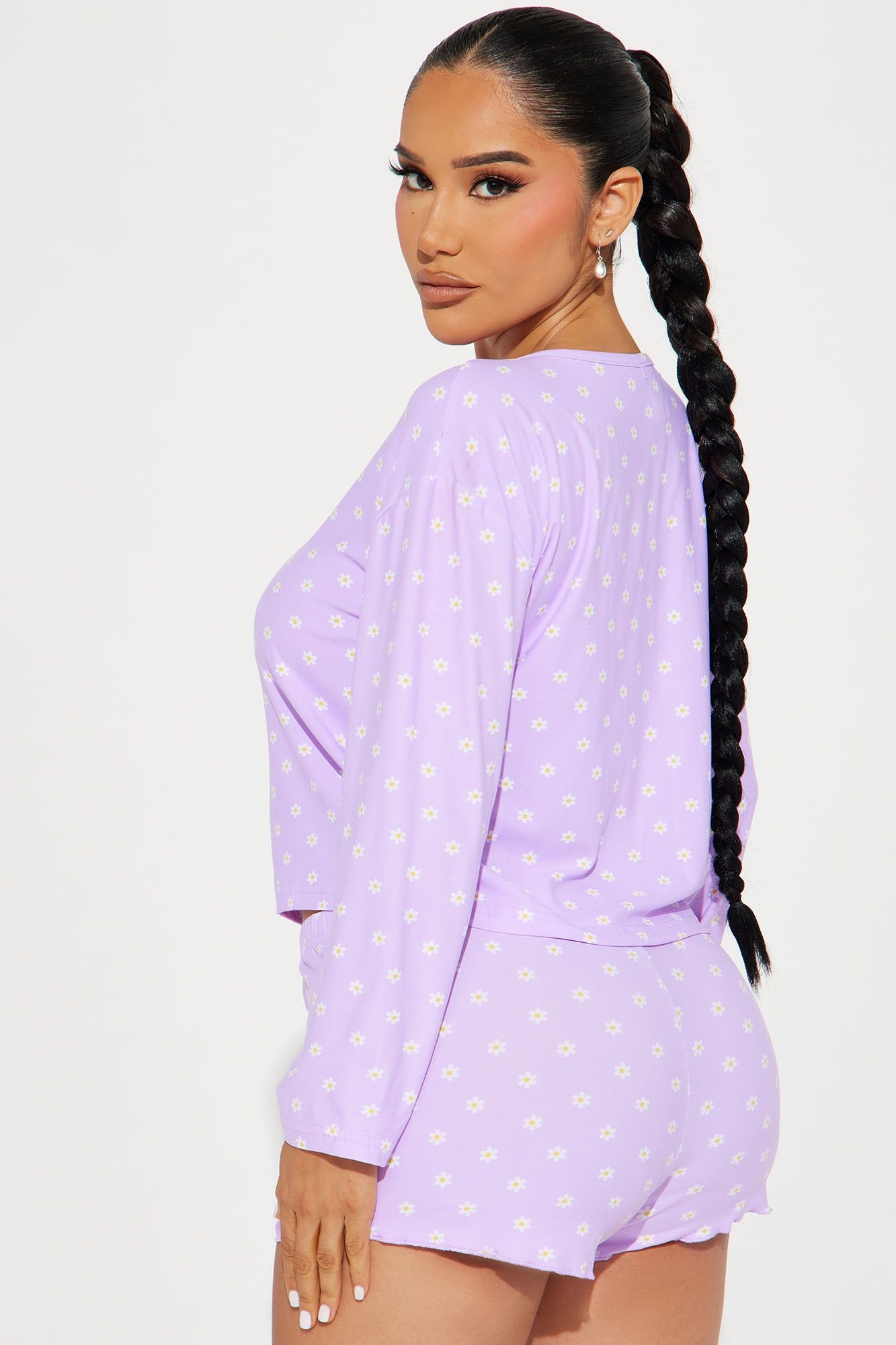 Cozy With You PJ Short Set - Lilac sold by Fashion Nova product image thumbnail 3