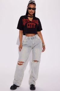 New York City Crop Tee - Black sold by Fashion Nova