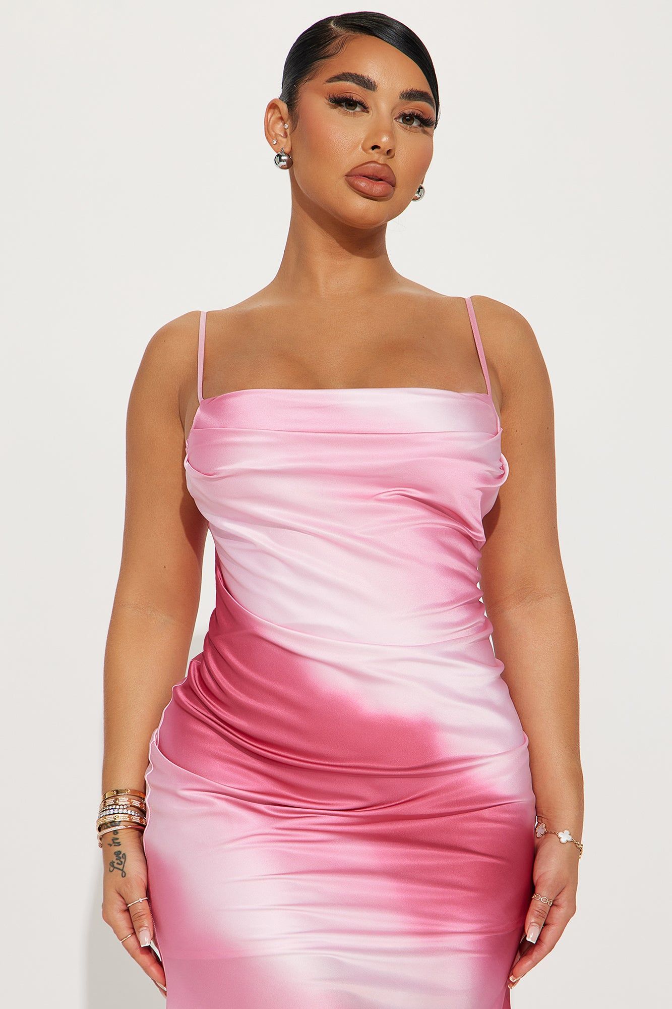 Harley Satin Midi Dress - Pink sold by Fashion Nova product image thumbnail 2