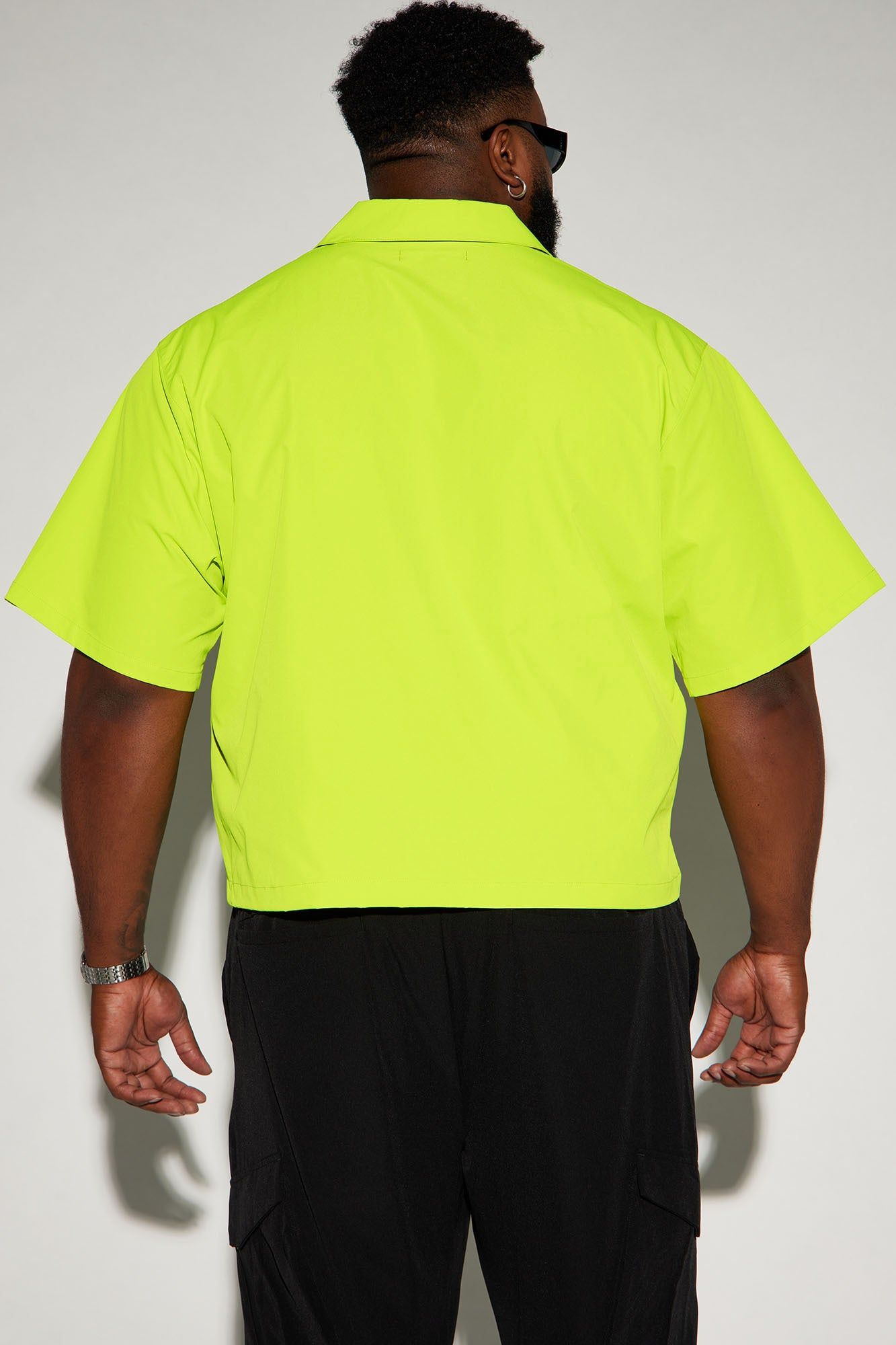 Catch A Body Cropped Button Up Shirt - Lime sold by Fashion Nova product image thumbnail 6