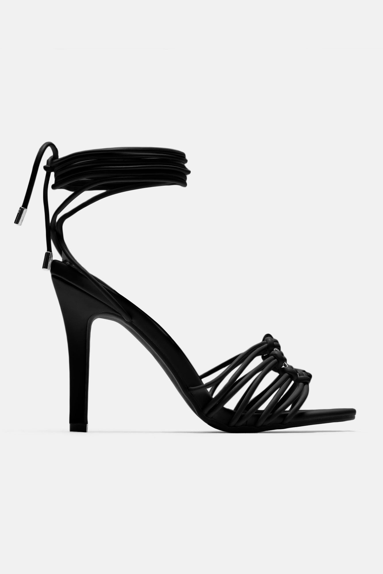Farrah Wrap Up Heeled Sandals - Black sold by Fashion Nova product image thumbnail 4