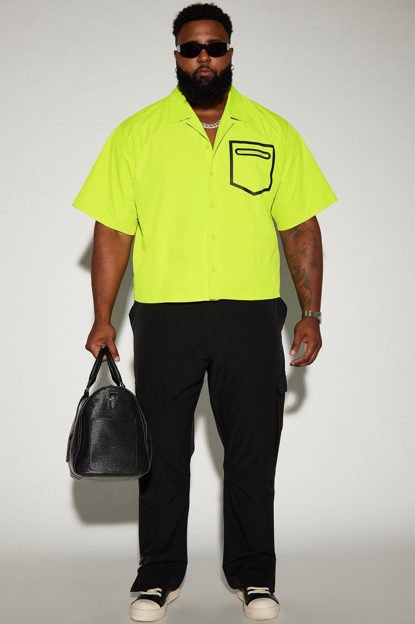 Catch A Body Cropped Button Up Shirt - Lime sold by Fashion Nova product image thumbnail 5