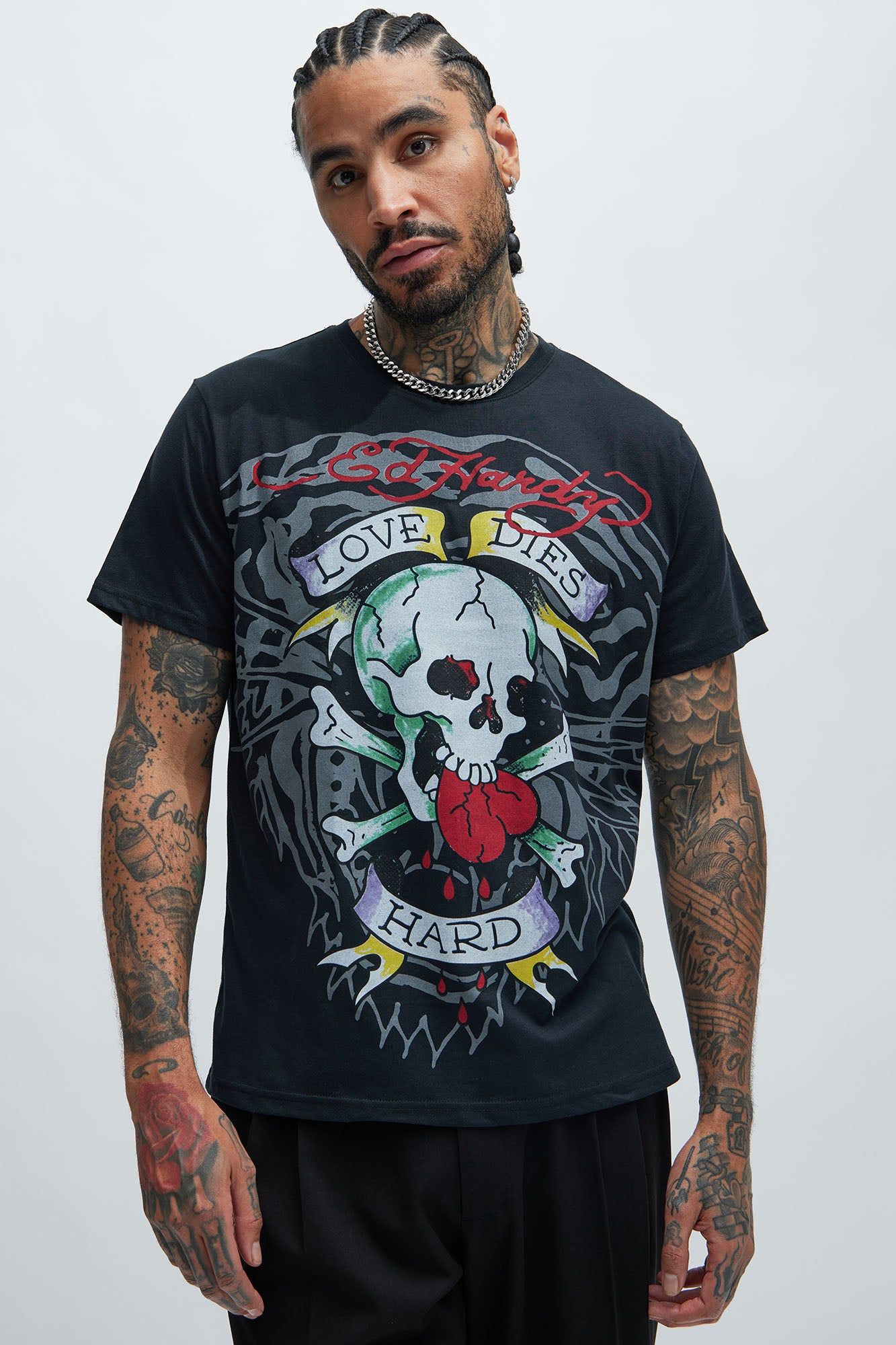 Ed Hardy Love Skull Short Sleeve Tee - Black sold by Fashion Nova