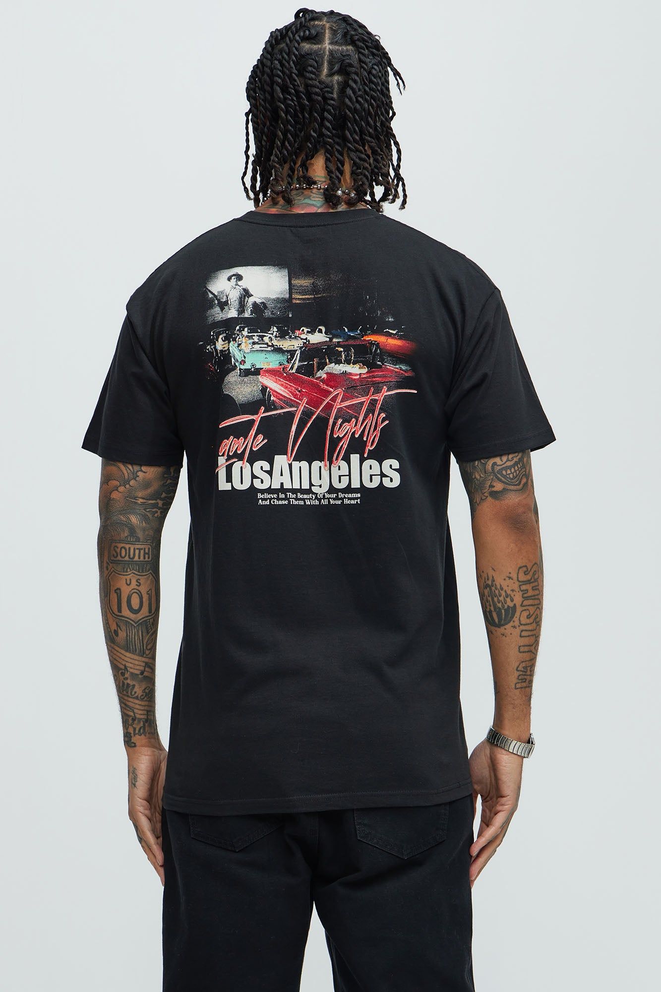 Late Nights LA Short Sleeve Tee - Black sold by Fashion Nova product image thumbnail 4