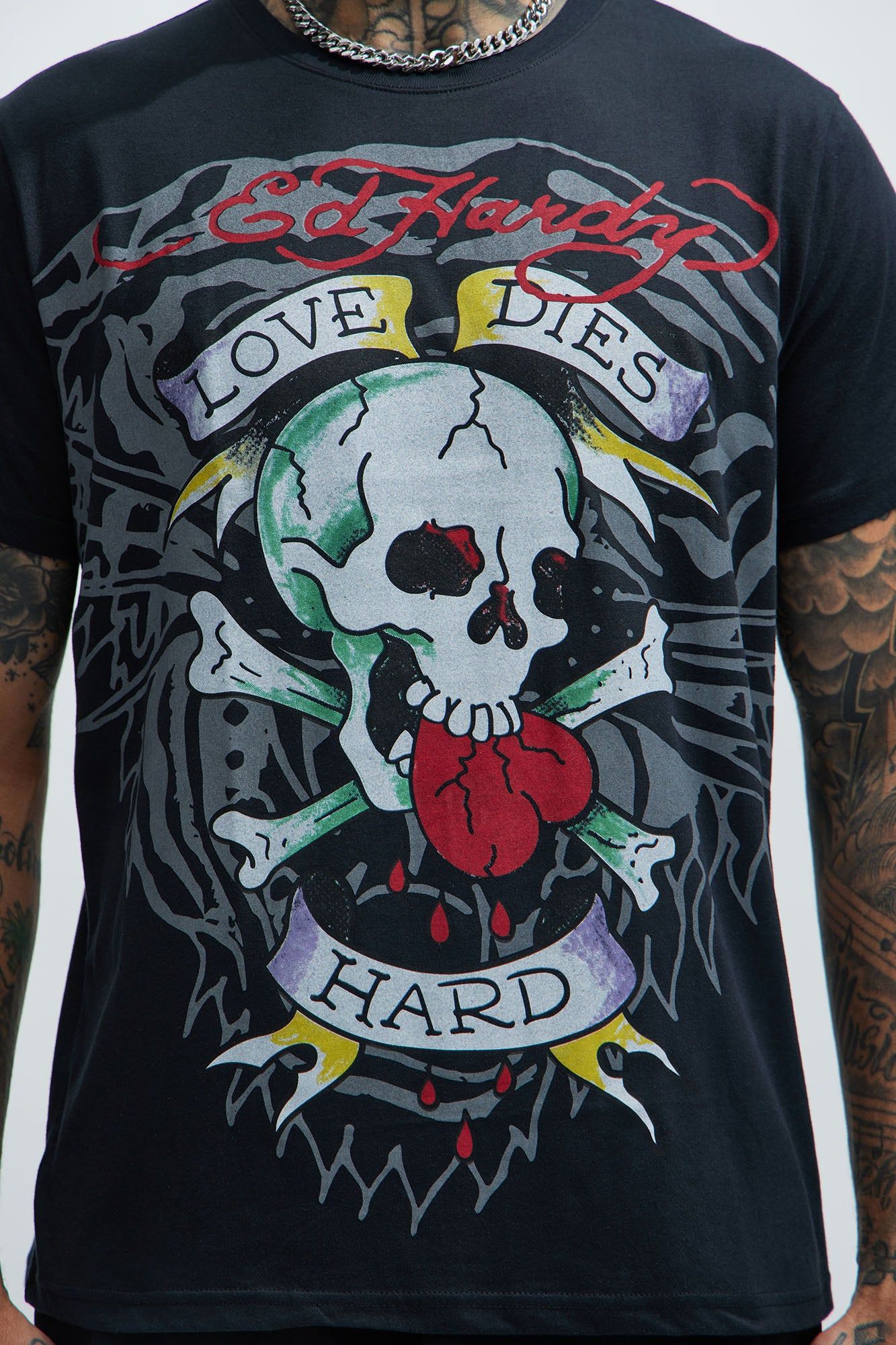 Ed Hardy Love Skull Short Sleeve Tee - Black sold by Fashion Nova product image thumbnail 3