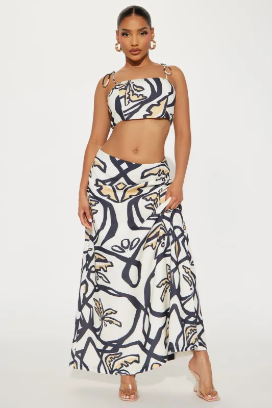 Sofia Linen Skirt Set - Beige sold by Fashion Nova