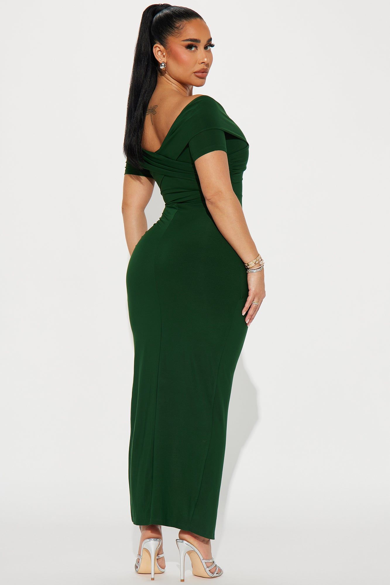 Lora Short Sleeve Midi Dress - Hunter sold by Fashion Nova product image thumbnail 3