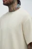Capstan Textured Relaxed Tee - Cream sold by Fashion Nova