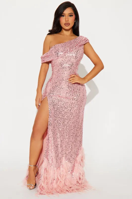 Madelene Sequin Gown - Pink sold by Fashion Nova