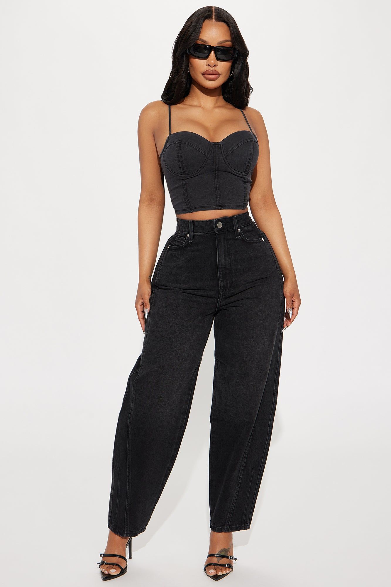 Tatum Denim Corset Top - Black sold by Fashion Nova product image thumbnail 2
