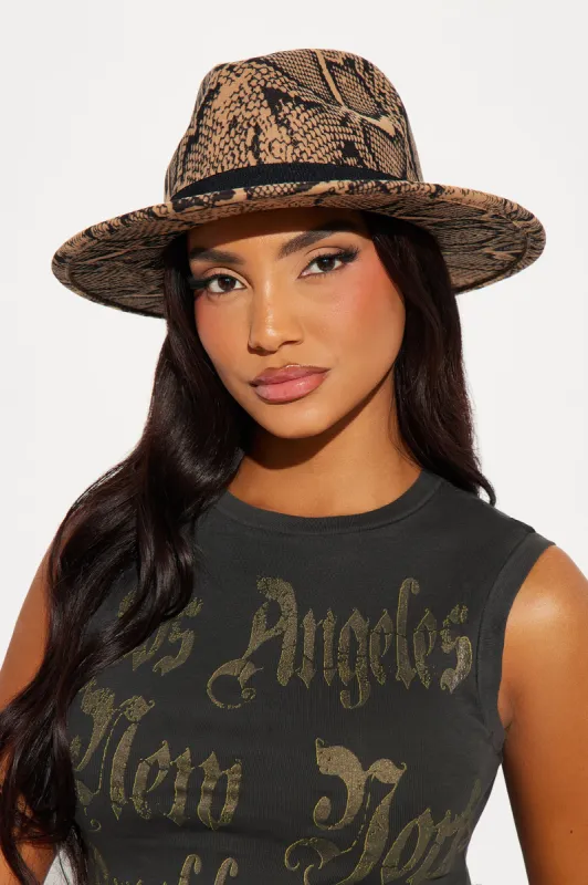 Dessert Sun Survivor Fedora - Brown/combo sold by Fashion Nova
