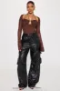 Melanie Mesh Bodysuit - Chocolate sold by Fashion Nova