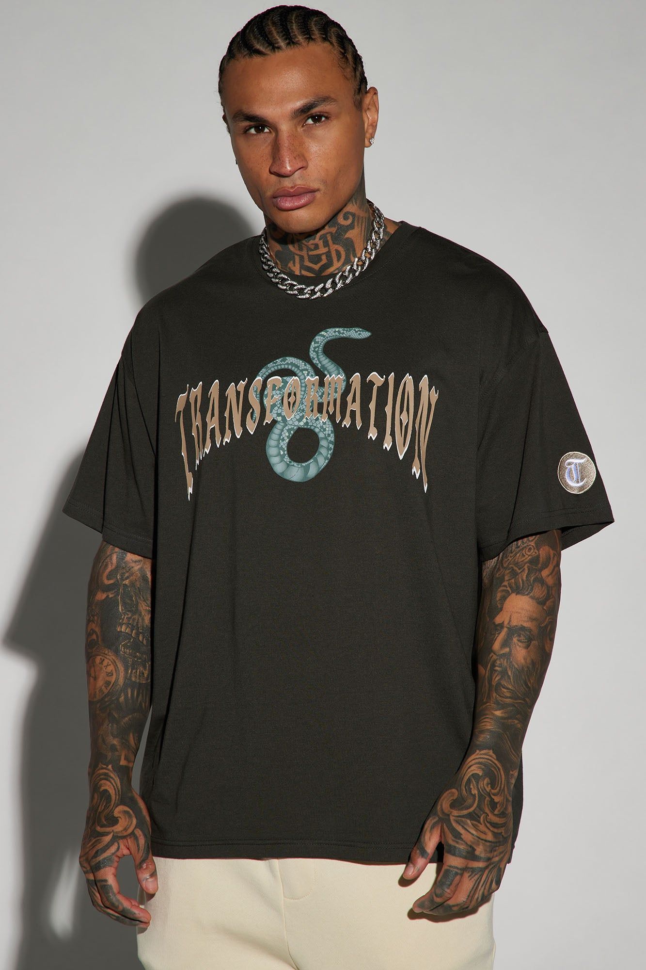 Transformation Short Sleeve Tee - Black sold by Fashion Nova