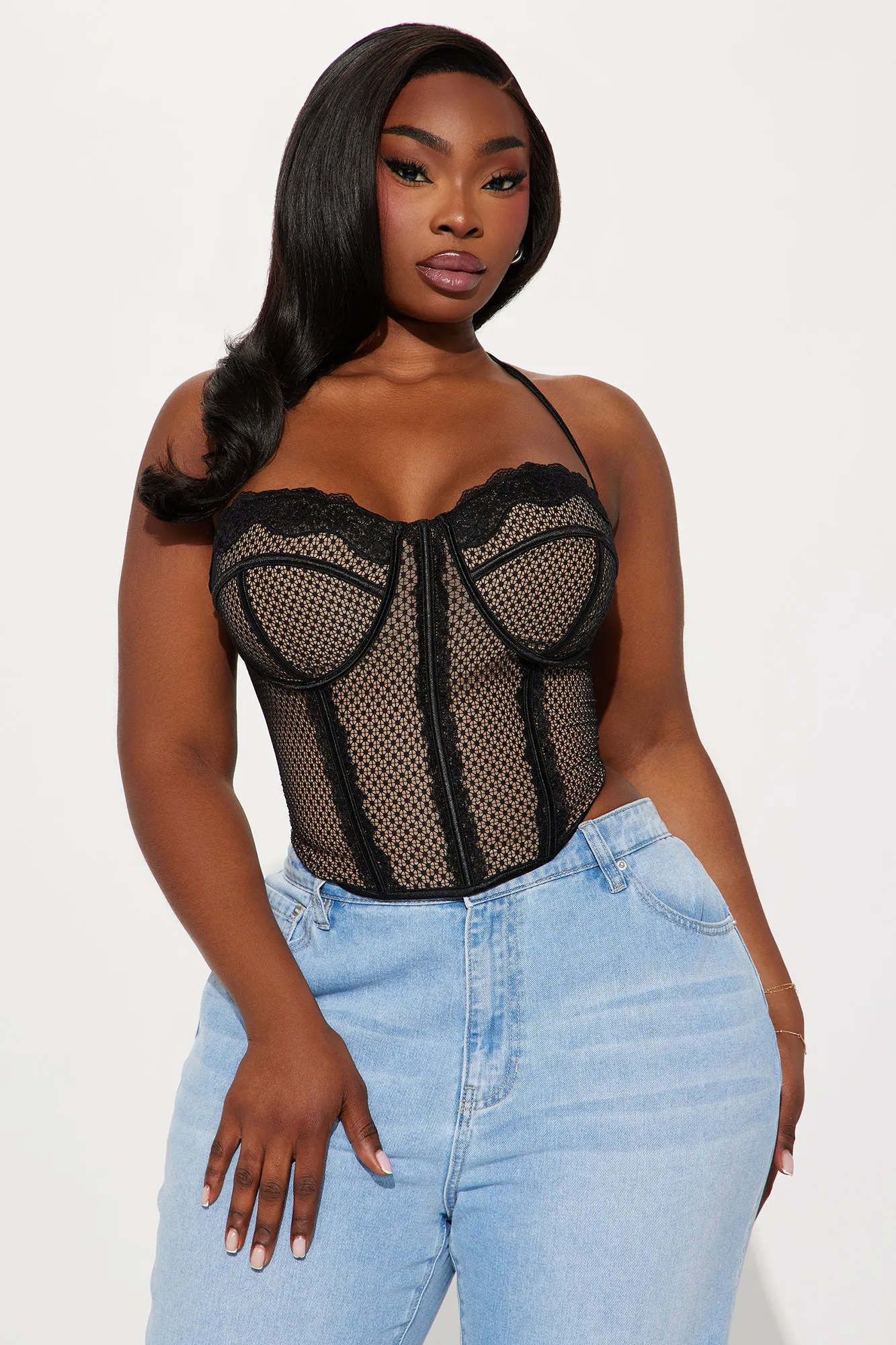 Only On Your Mind Corset Top - Black sold by Fashion Nova product image thumbnail 4