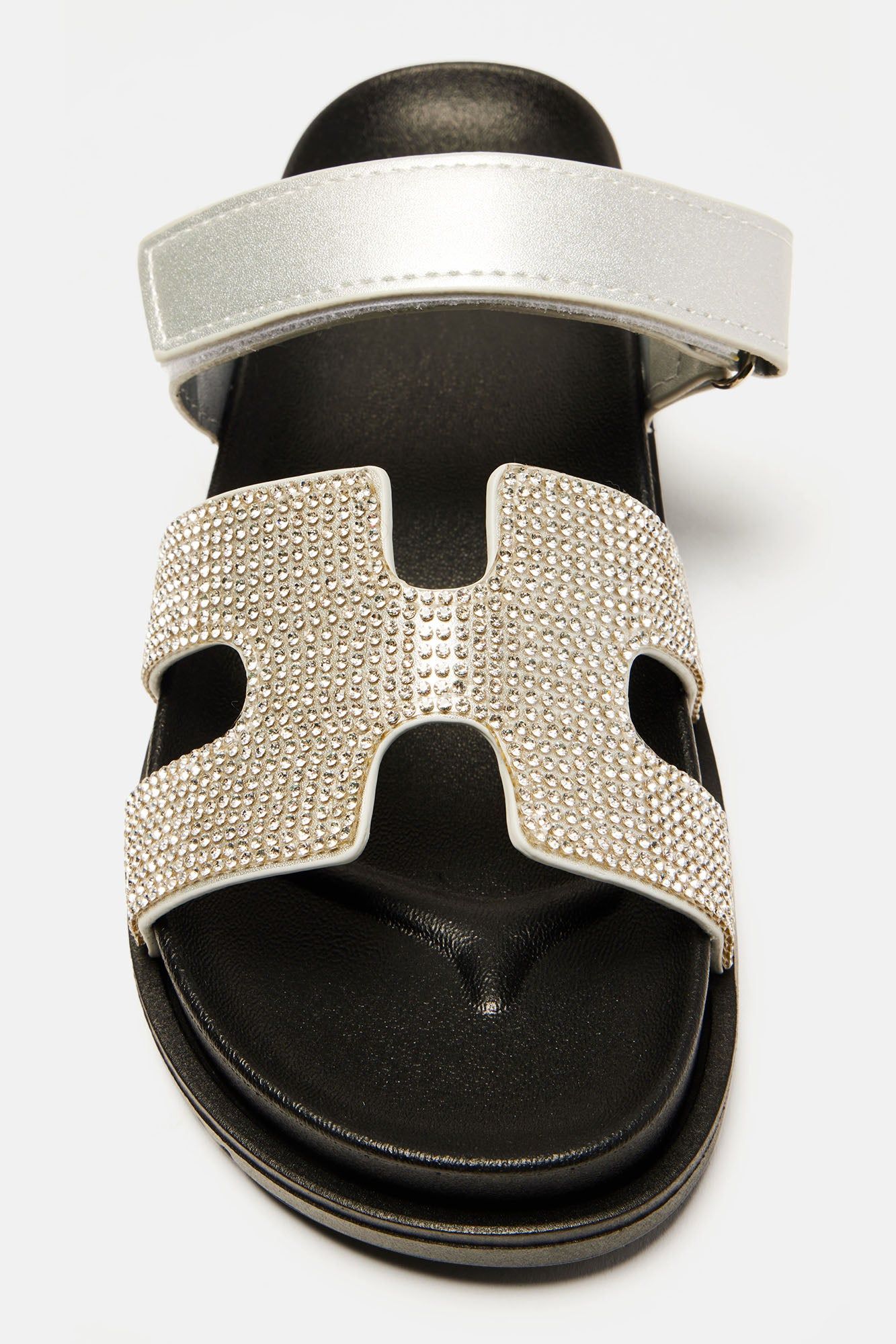 As I Go Embellished Casual Slides - Silver sold by Fashion Nova product image thumbnail 4