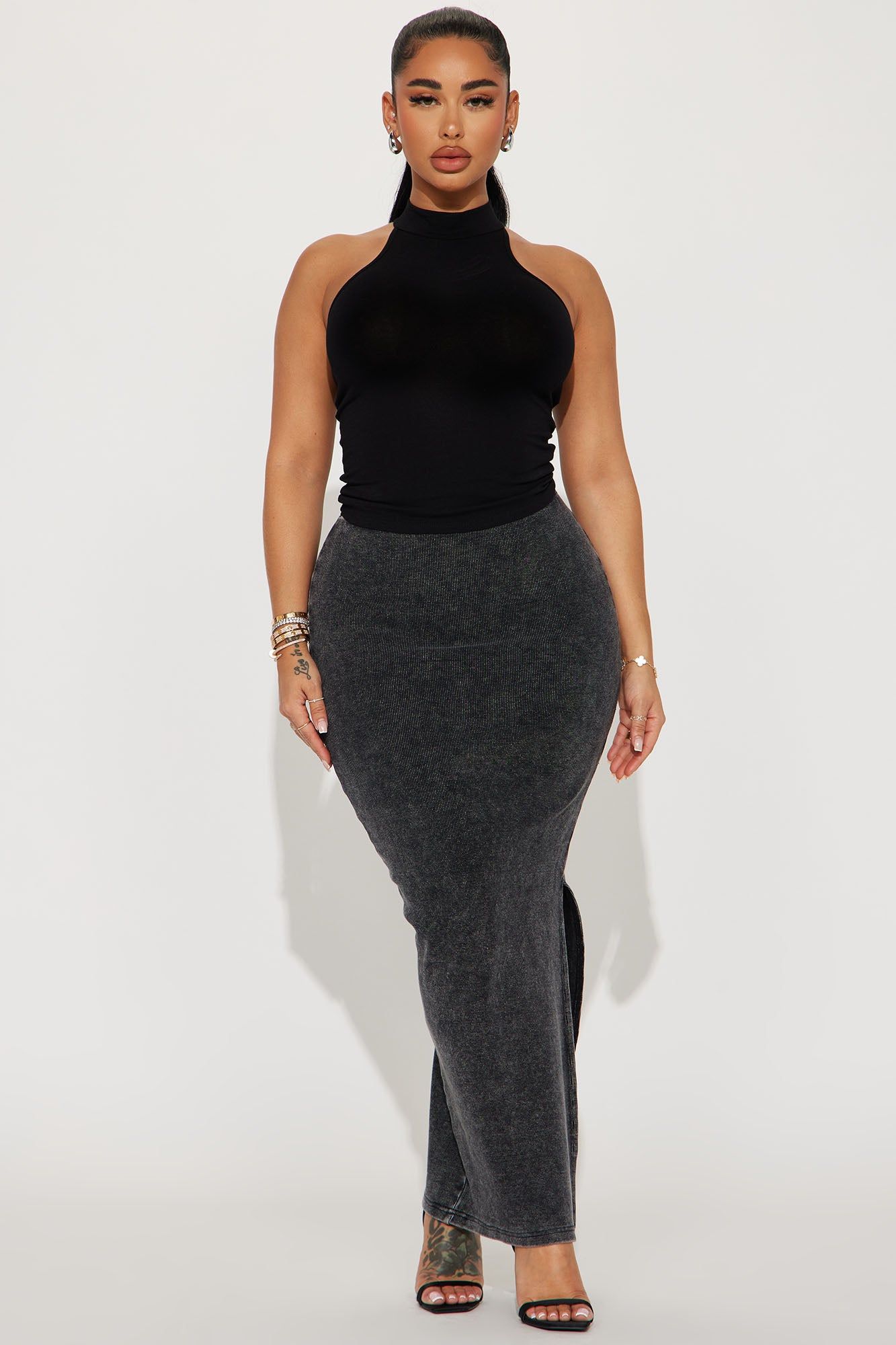 Myra Mock Neck Tank Top - Black sold by Fashion Nova product image thumbnail 2