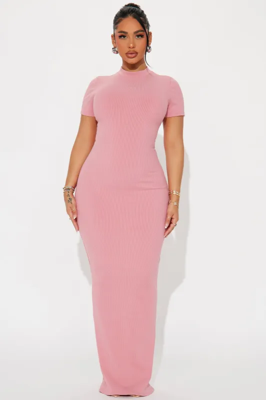 Cora Snatched Maxi Dress - Mauve sold by Fashion Nova