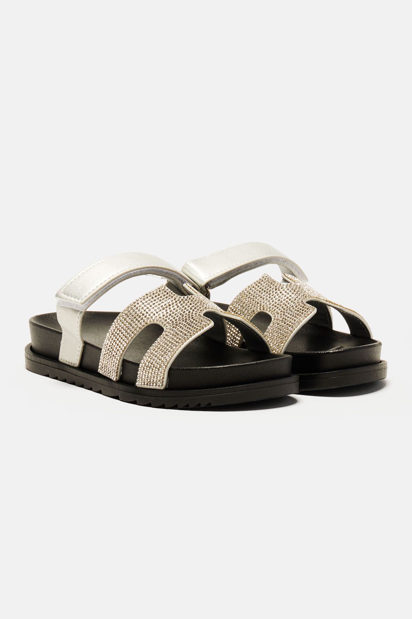 As I Go Embellished Casual Slides - Silver sold by Fashion Nova product image thumbnail 2