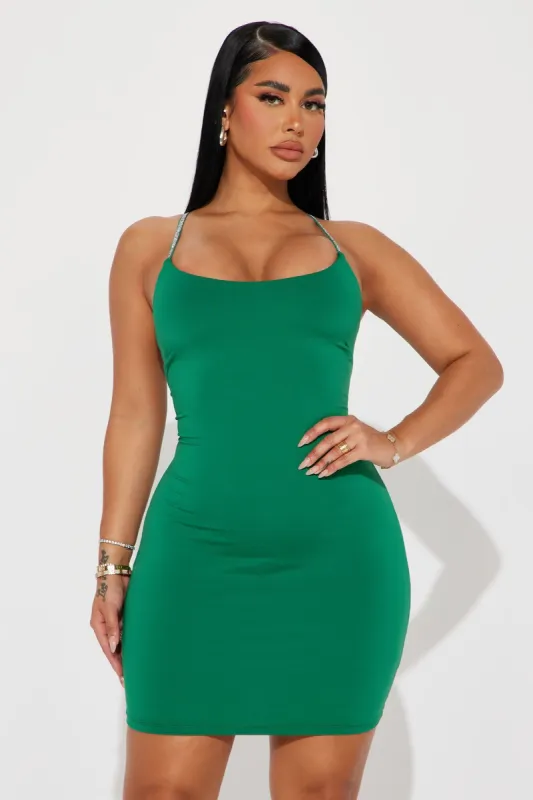 In The Club Embellished Mini Dress - Green sold by Fashion Nova