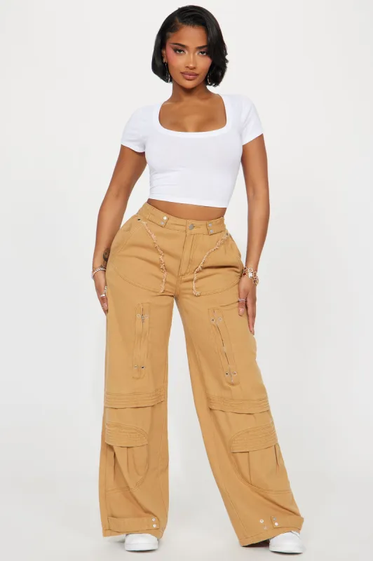 I Do It Better Cargo Pant - Khaki sold by Fashion Nova