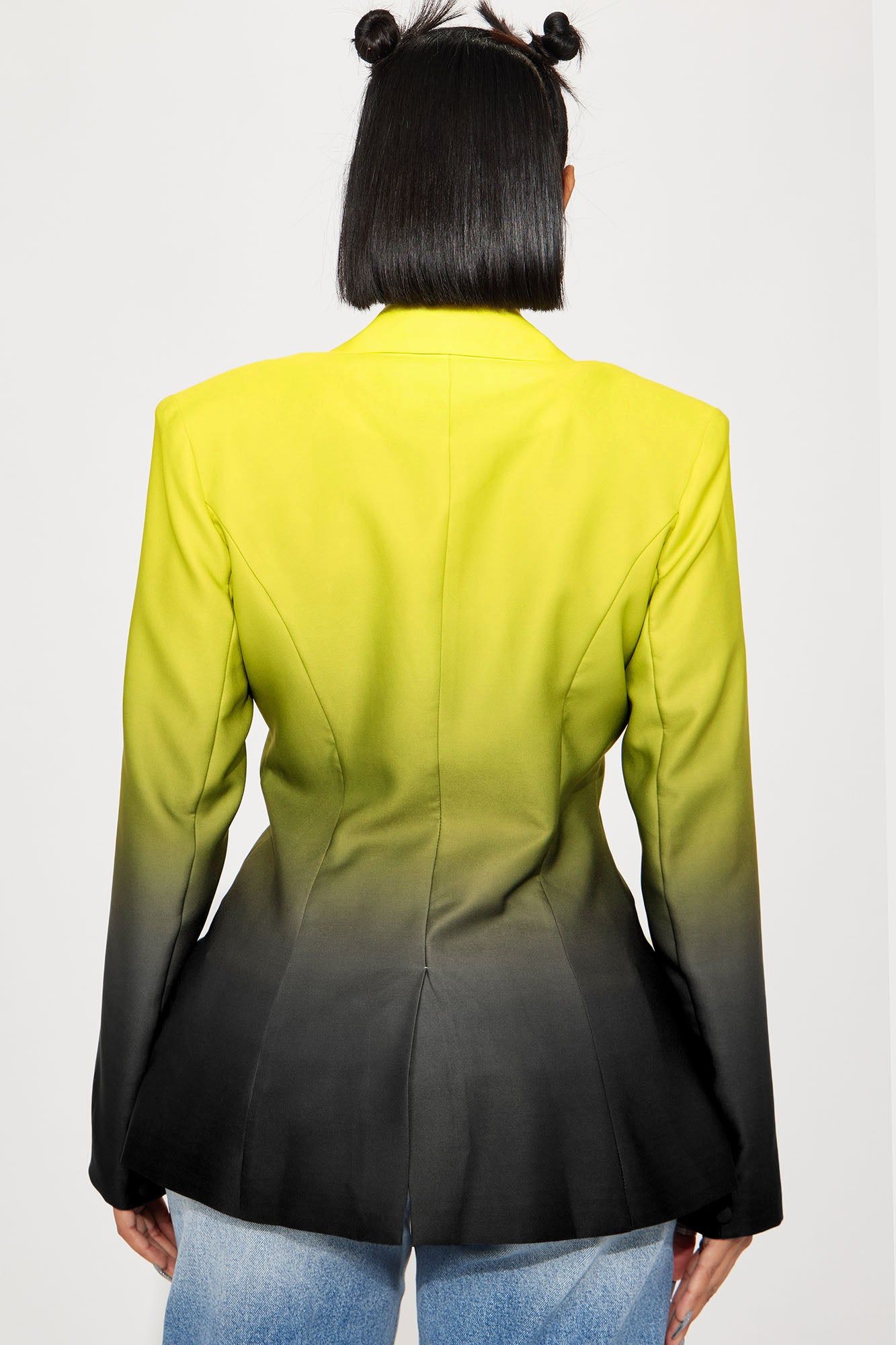 Eliza Ombre Blazer - Chartreuse sold by Fashion Nova product image thumbnail 3