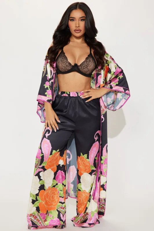 Scarlet Satin Pant Set - Black/combo sold by Fashion Nova