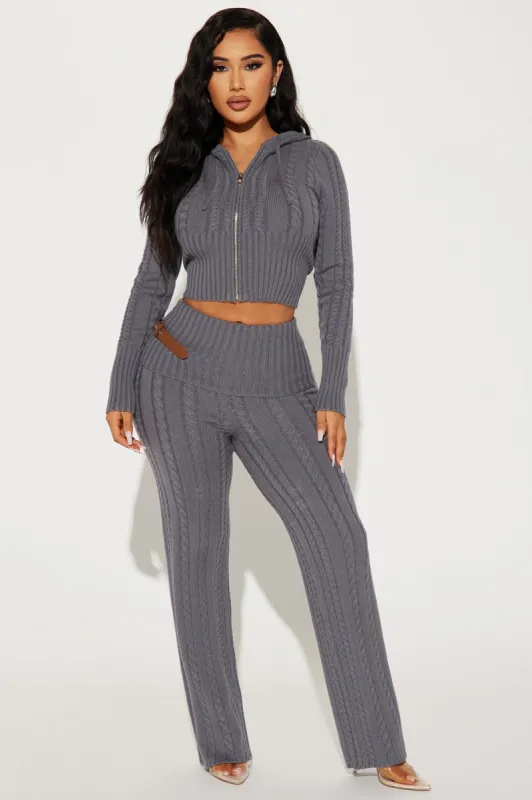 Weekend Flirt Sweater Pant Set - Grey sold by Fashion Nova