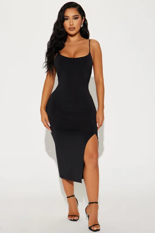London Cami Midi Dress - Black sold by Fashion Nova