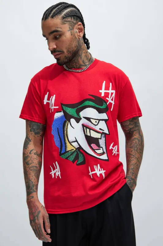HAHAHA Joker Short Sleeve Tee - Red sold by Fashion Nova