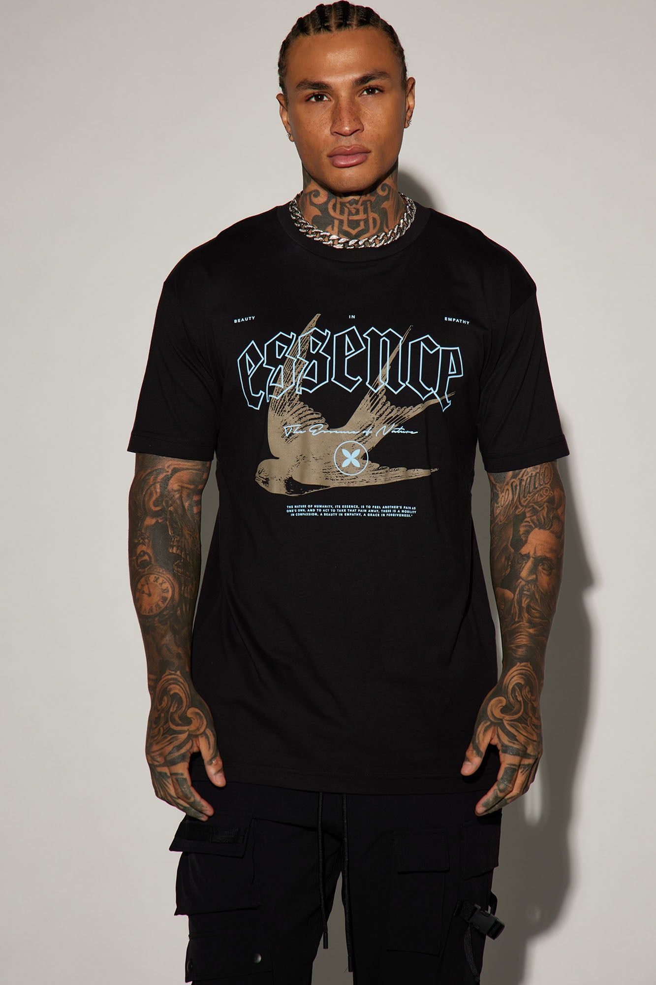 The Essence Of Nature Short Sleeve Tee - Black sold by Fashion Nova