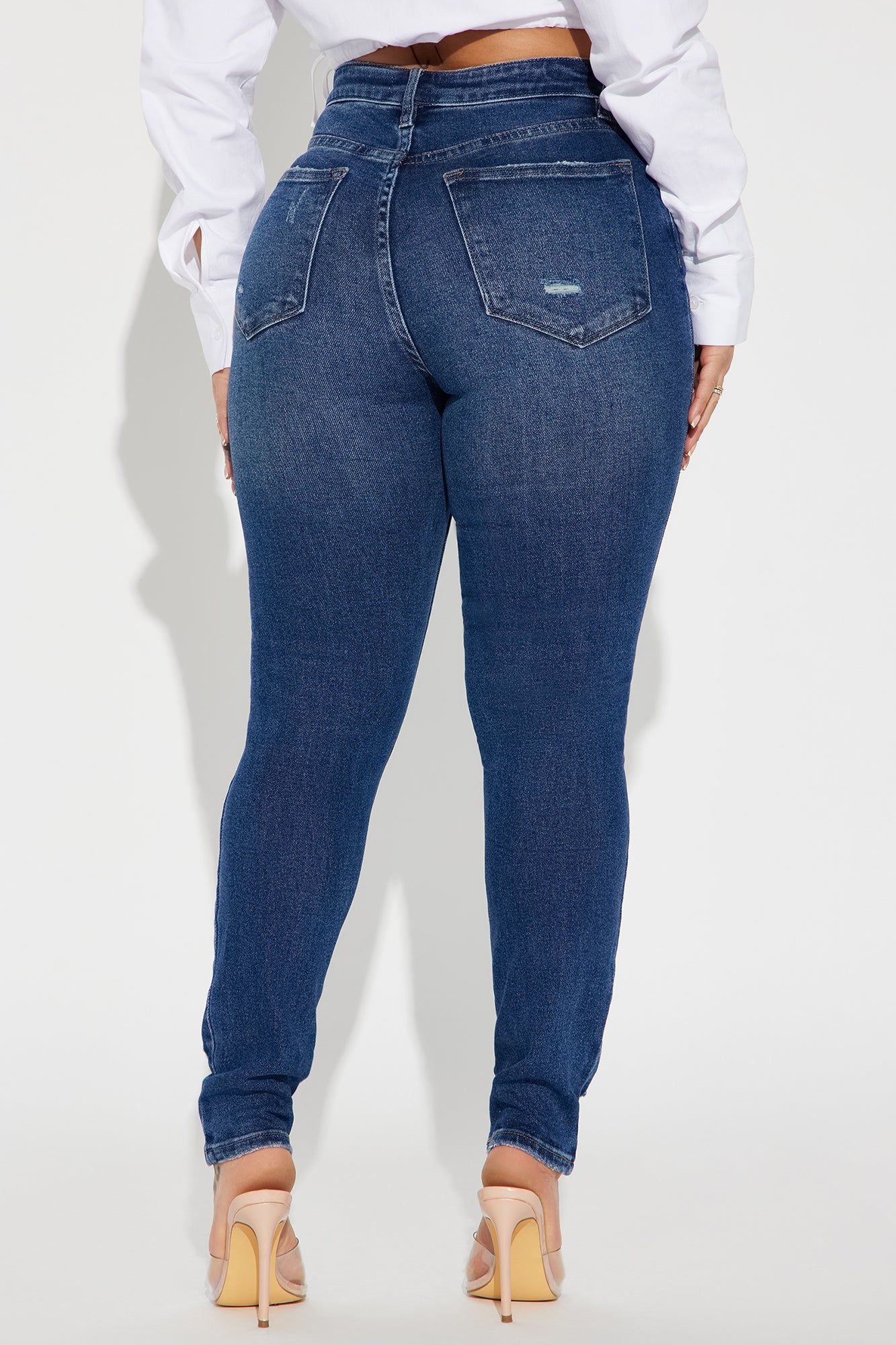 So Unserious Stretch Ripped Skinny Jeans - Dark Wash sold by Fashion Nova product image thumbnail 3