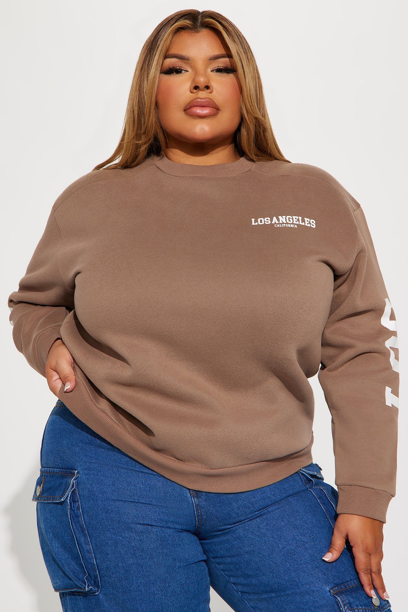 Los Angeles City Sweatshirt - Mocha sold by Fashion Nova product image thumbnail 5