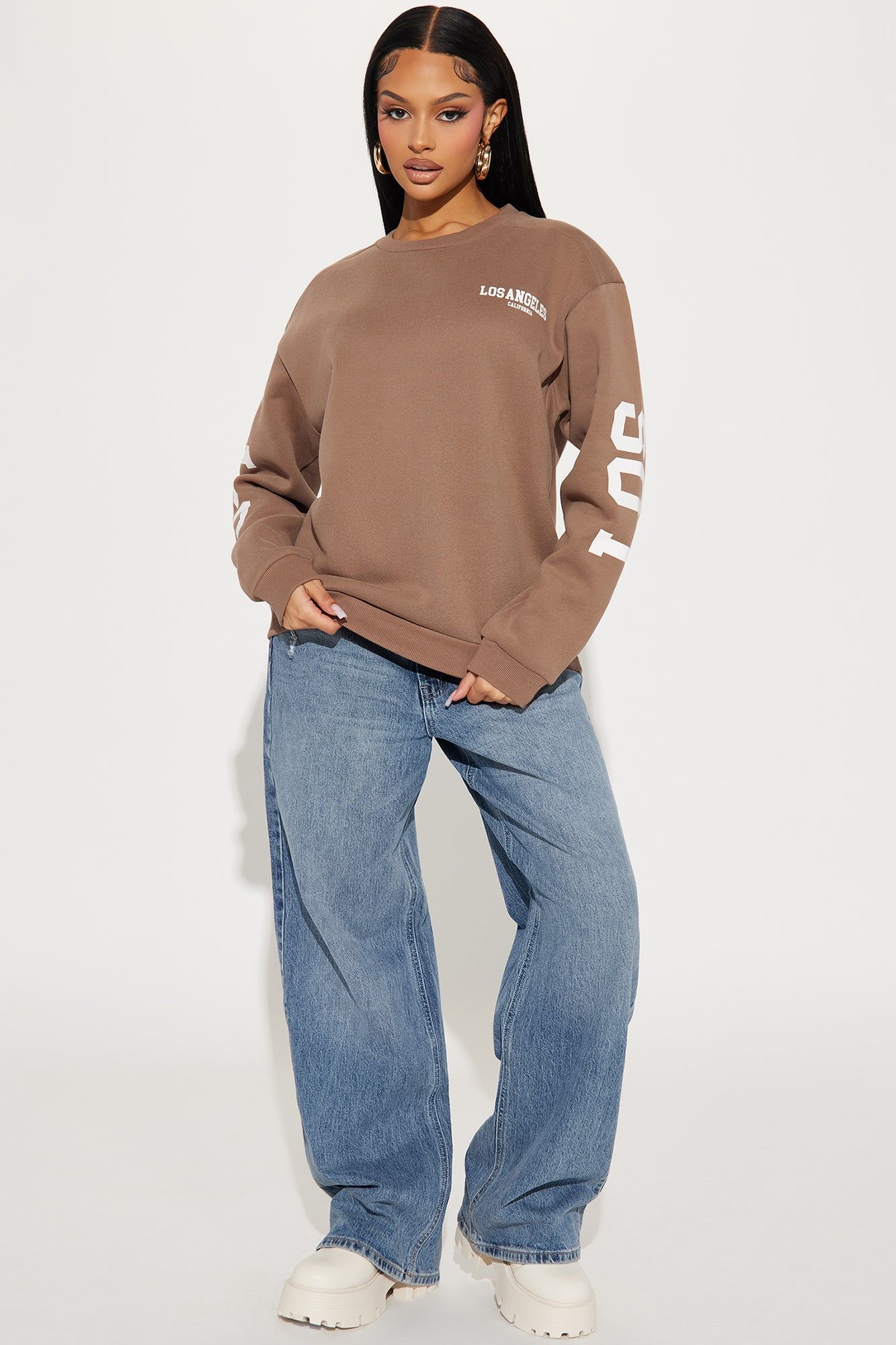 Los Angeles City Sweatshirt - Mocha sold by Fashion Nova product image thumbnail 2