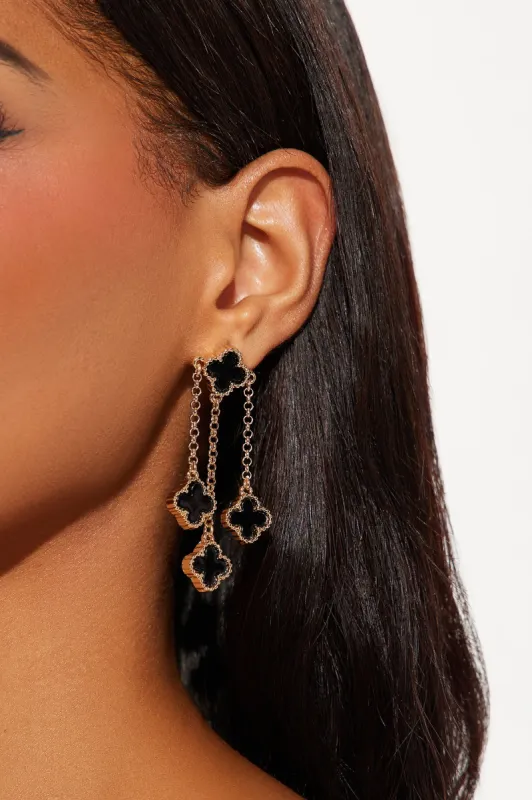 Luck Of The Irish Earrings - Black sold by Fashion Nova