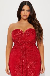 Celeste Sequin Maxi Dress - Red sold by Fashion Nova