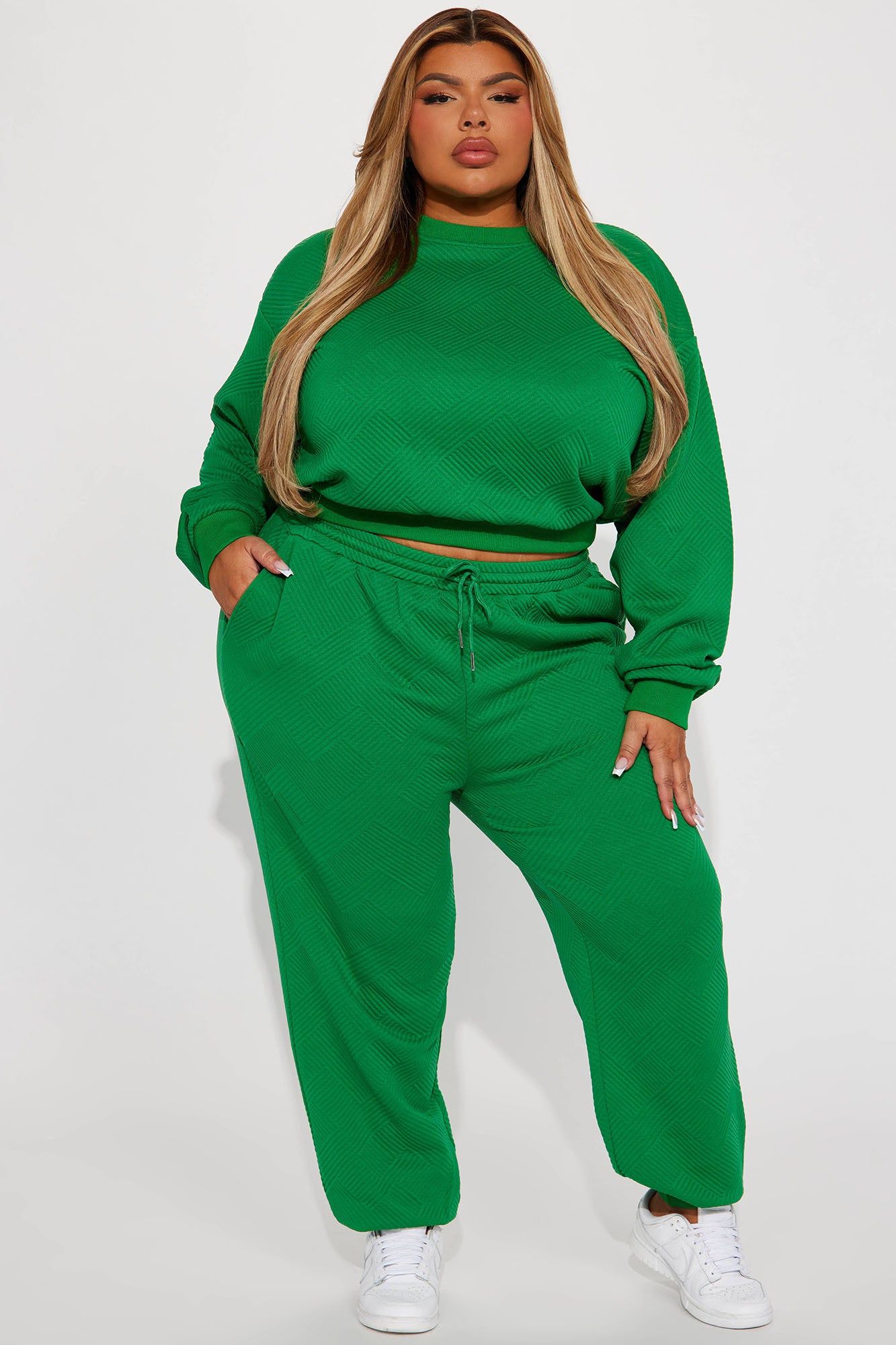 Annabelle Textured Sweatsuit - Green sold by Fashion Nova product image thumbnail 4