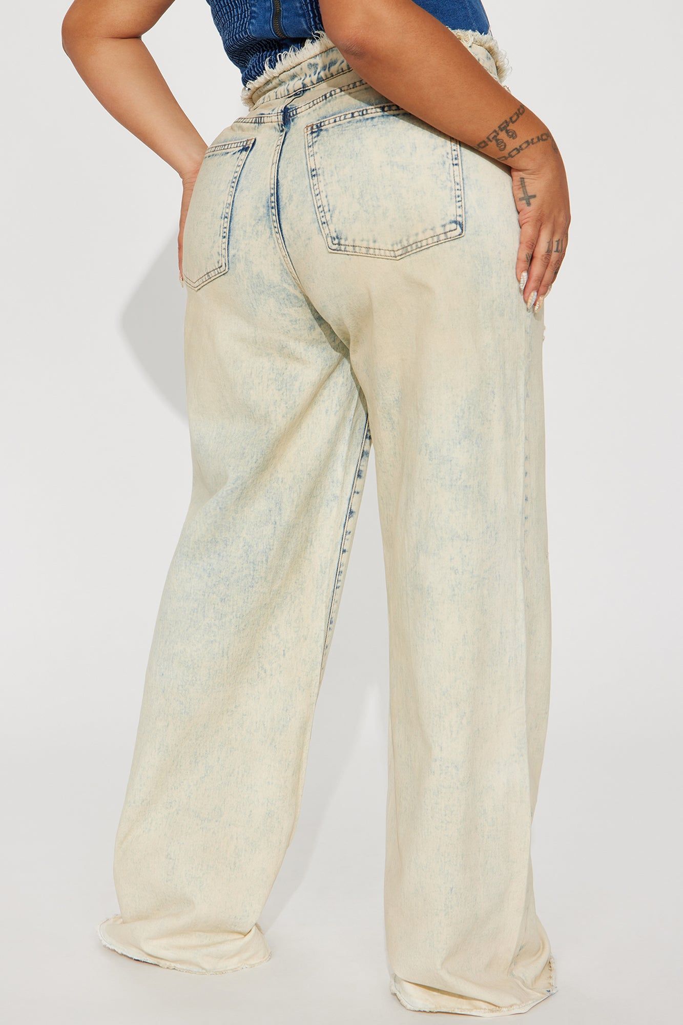 Step Away Tinted Baggy Jeans - Light Wash sold by Fashion Nova product image thumbnail 6
