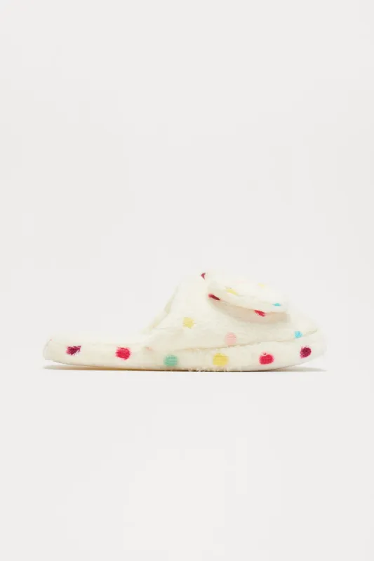 Cuddle With Me Slippers - White sold by Fashion Nova