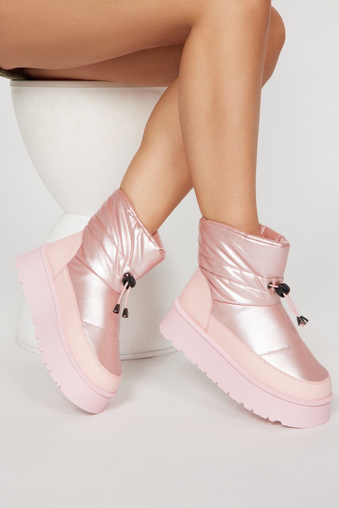 First Snow Fall Booties - Pink sold by Fashion Nova