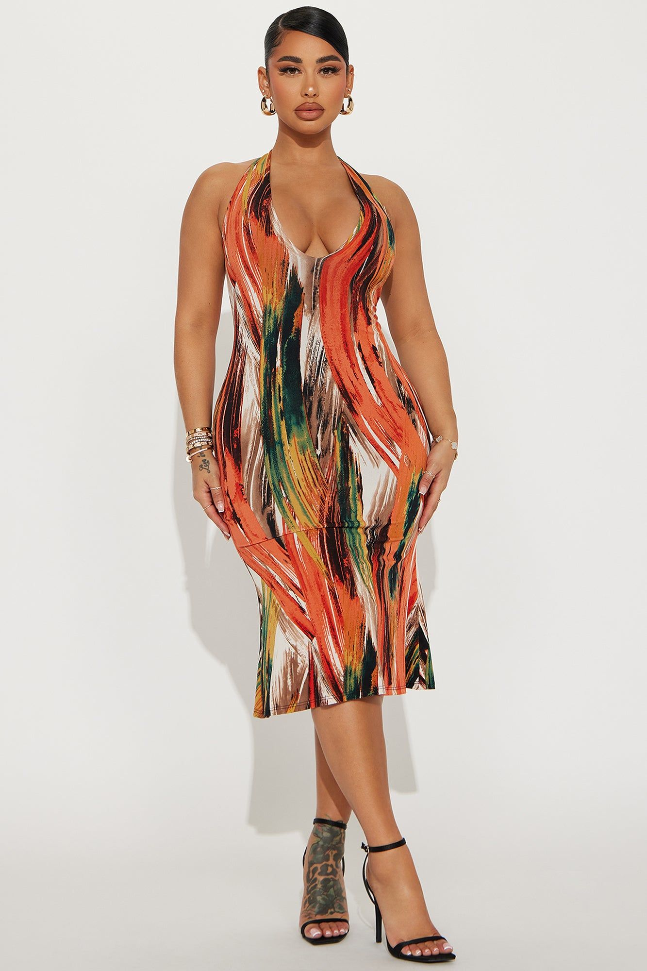 Jess Midi Dress - Multi Color sold by Fashion Nova