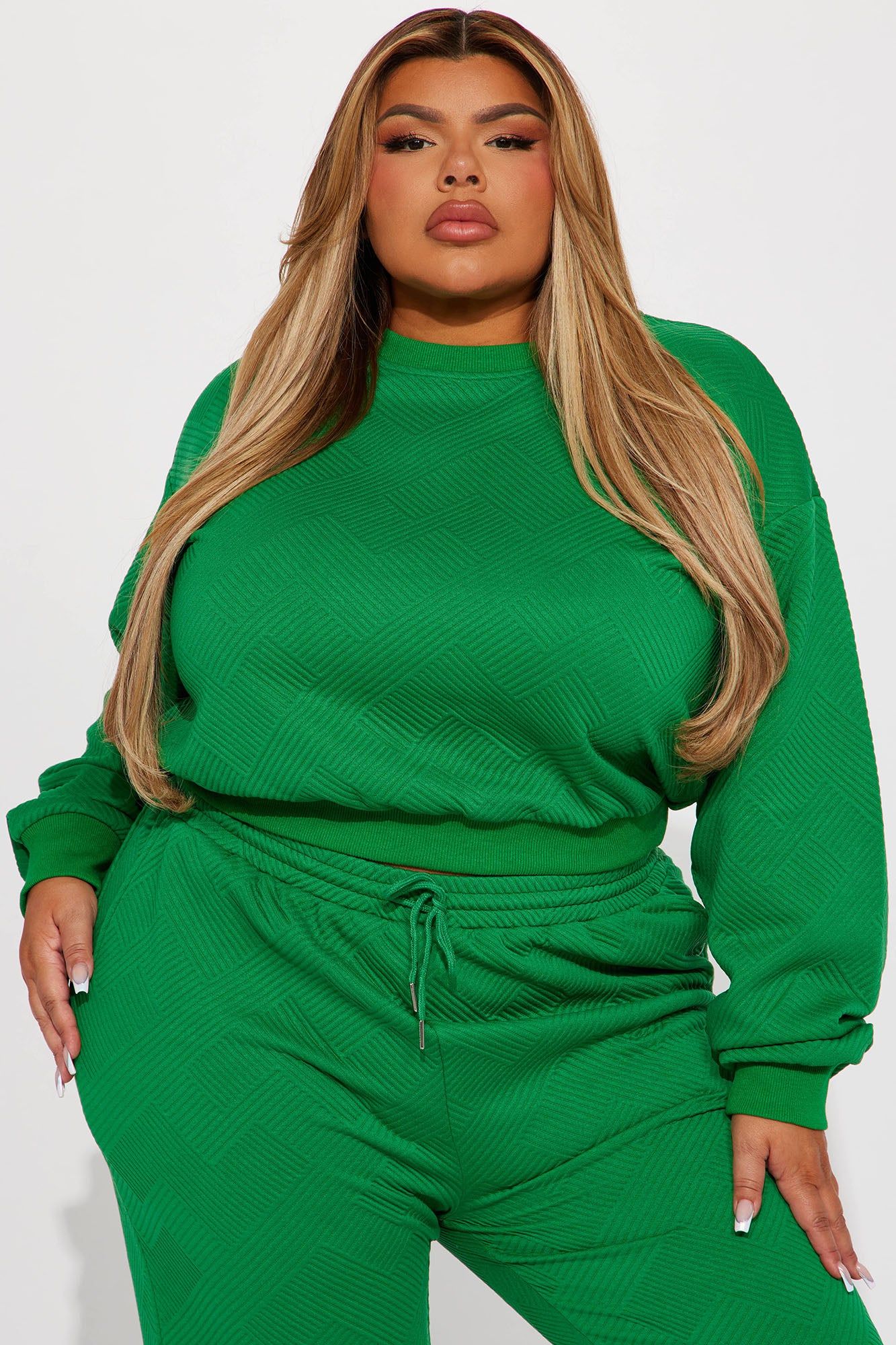 Annabelle Textured Sweatsuit - Green sold by Fashion Nova product image thumbnail 5