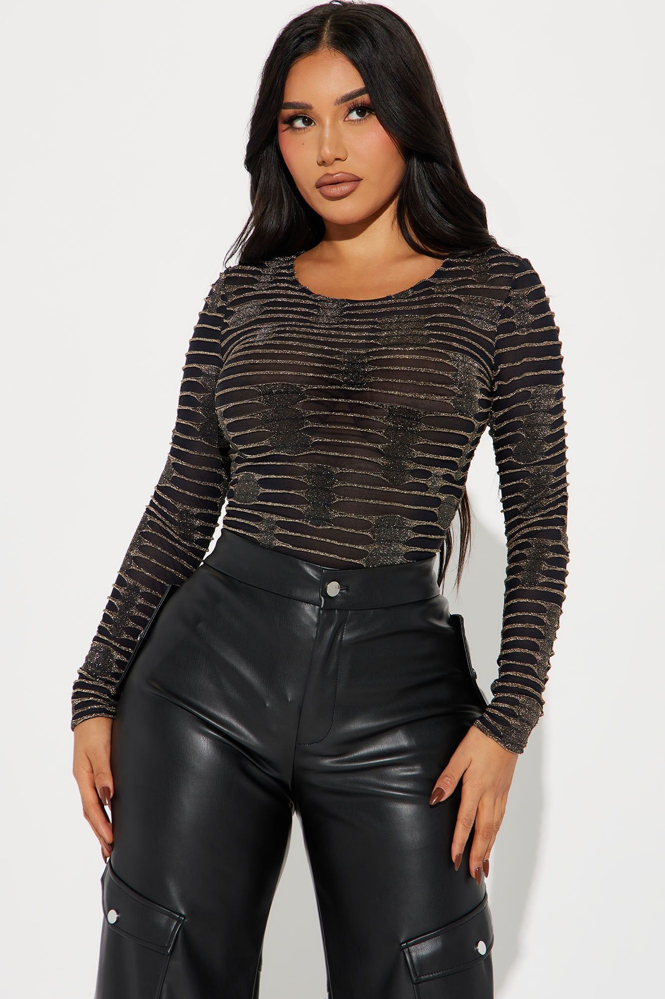 Giving My Best Bodysuit - Gold/combo sold by Fashion Nova product image thumbnail 3