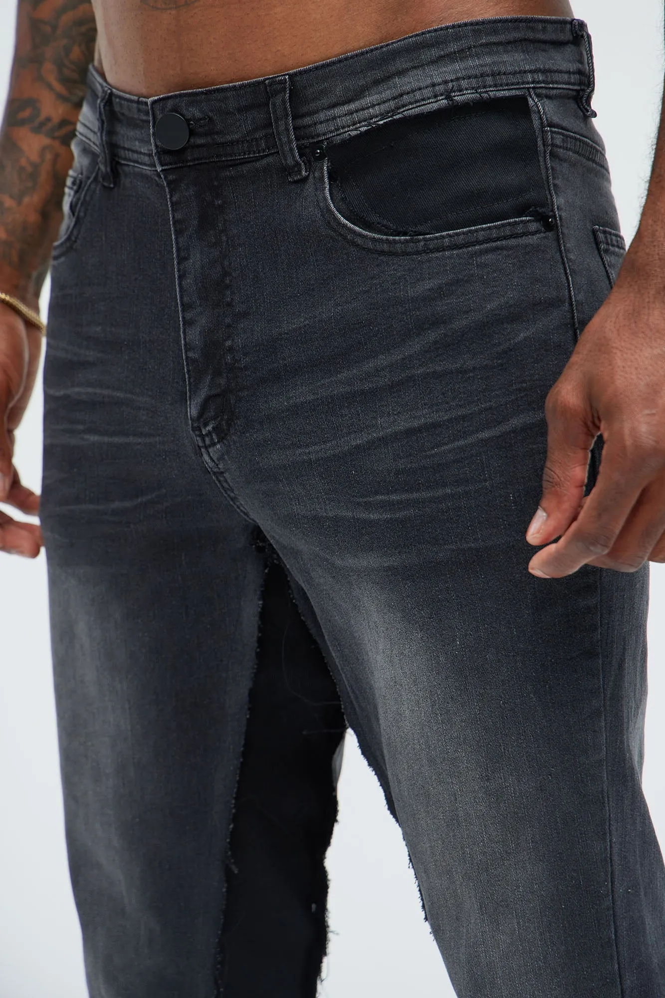 Move Along Skinny Flare Jeans - Grey sold by Fashion Nova product image thumbnail 4