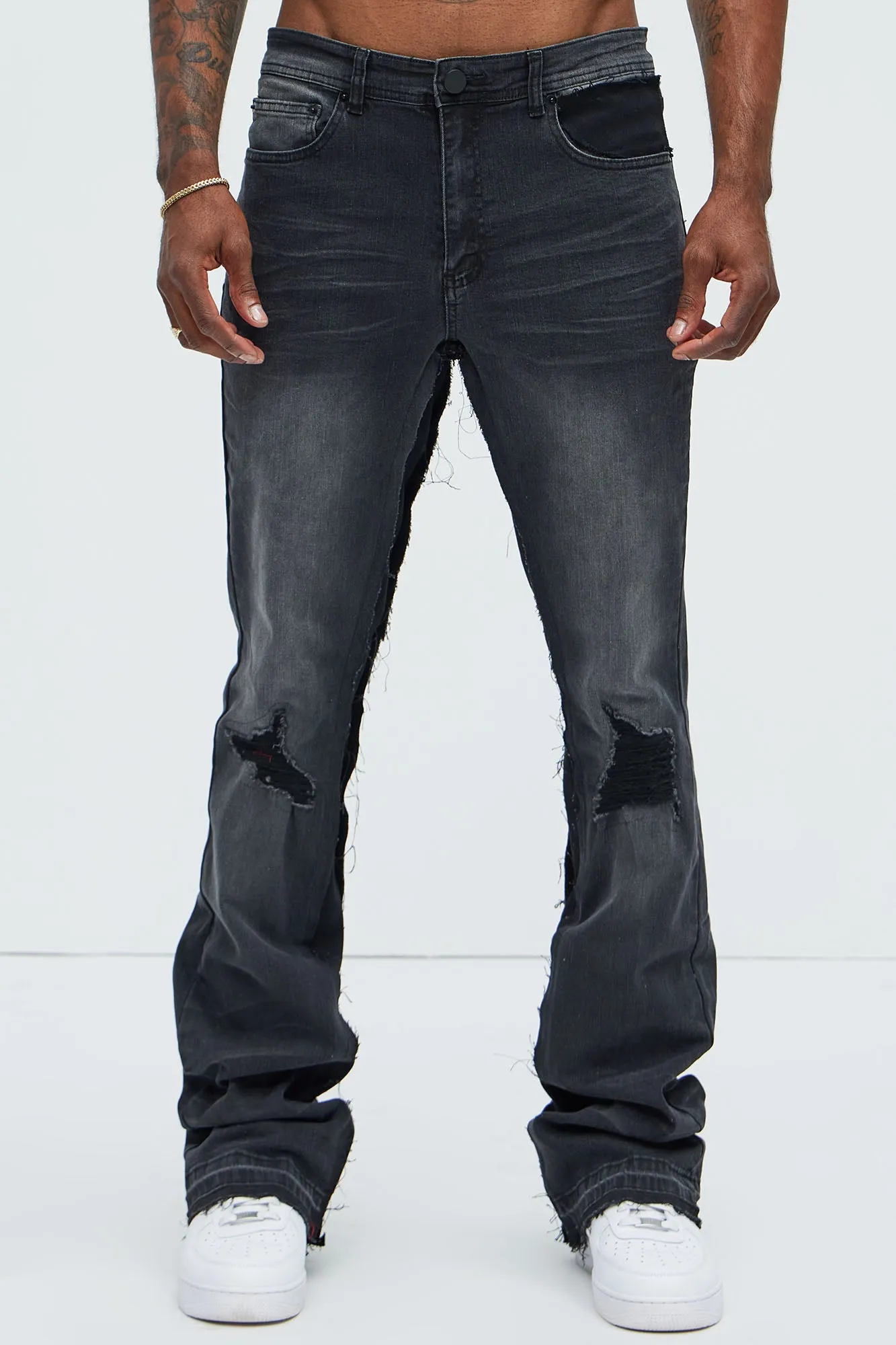 Move Along Skinny Flare Jeans - Grey sold by Fashion Nova product image thumbnail 5