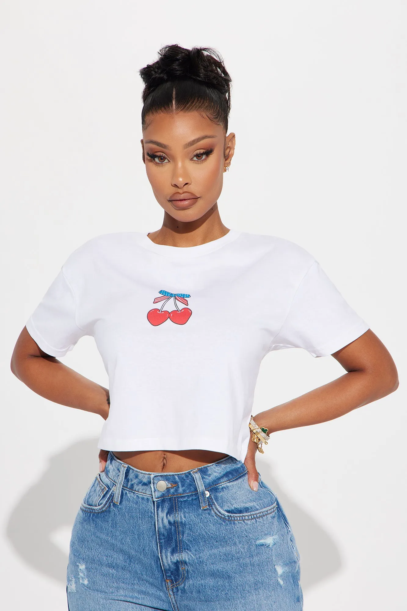 America's Sweet Heart Tee - White sold by Fashion Nova