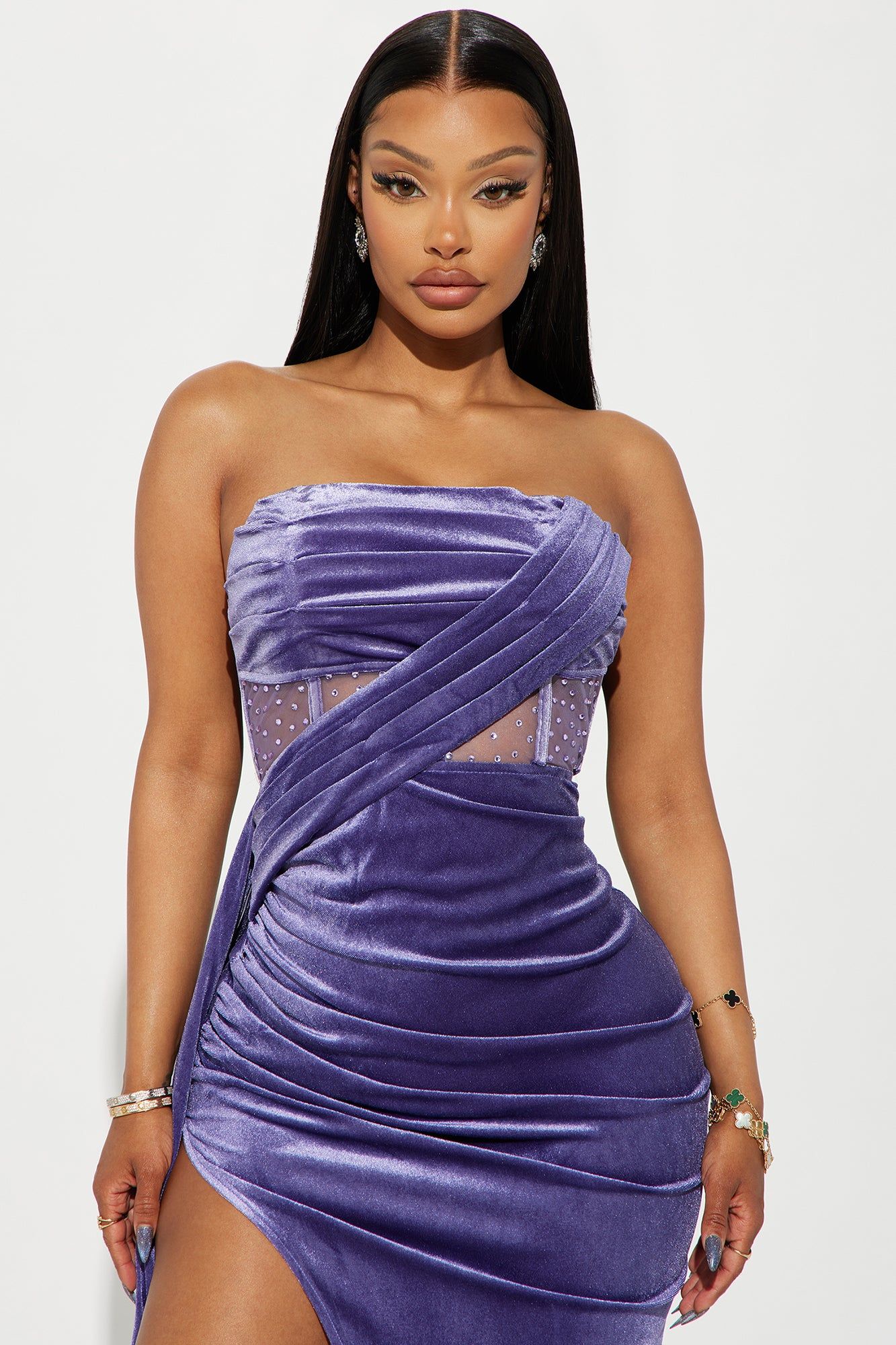 Jayla Velvet Maxi Dress - Purple sold by Fashion Nova product image thumbnail 2