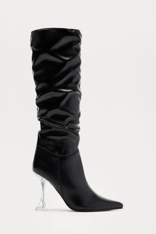Cyrus Knee High Boots - Black sold by Fashion Nova
