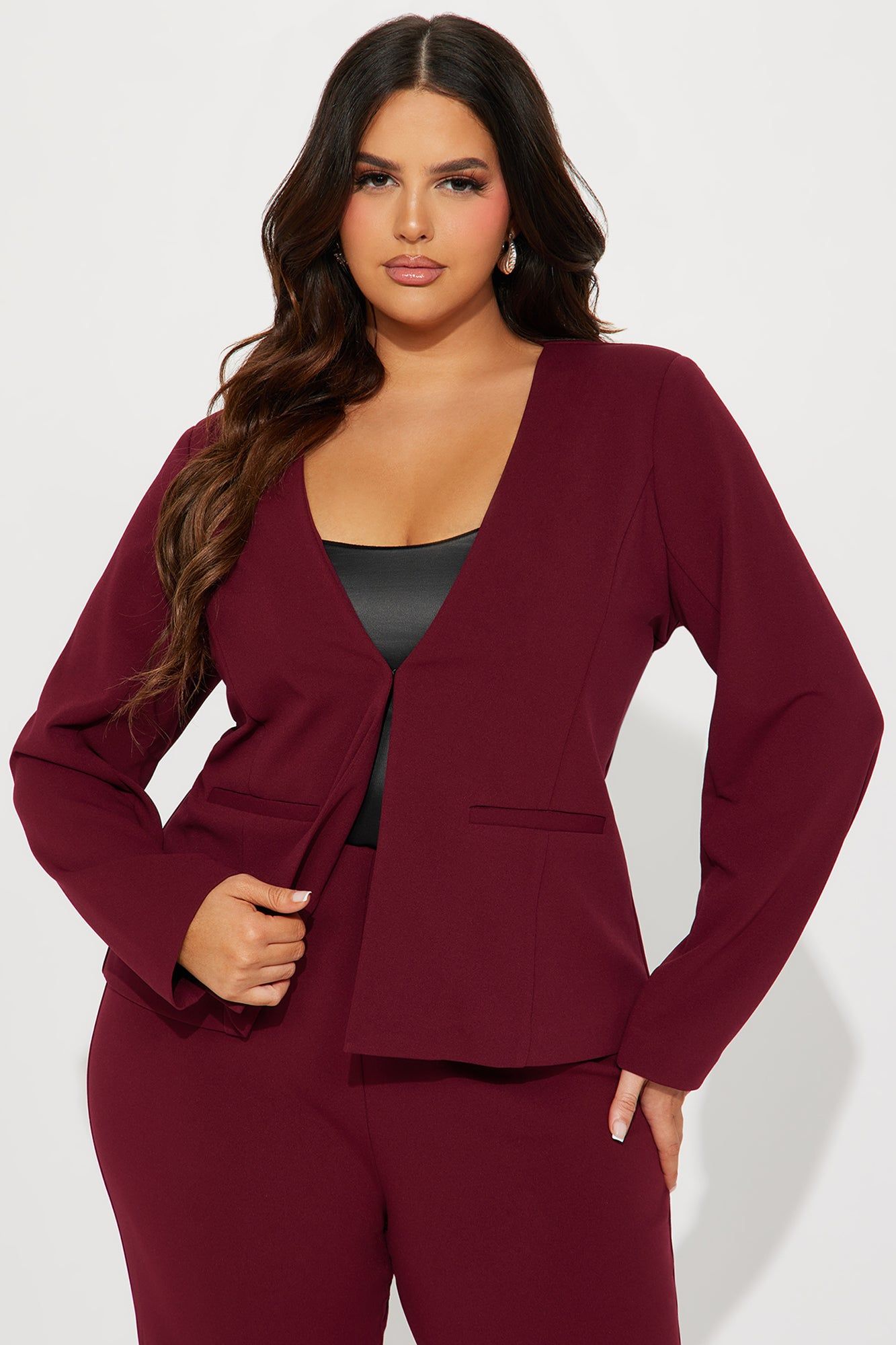 So Chic Pant Set - Burgundy sold by Fashion Nova product image thumbnail 5