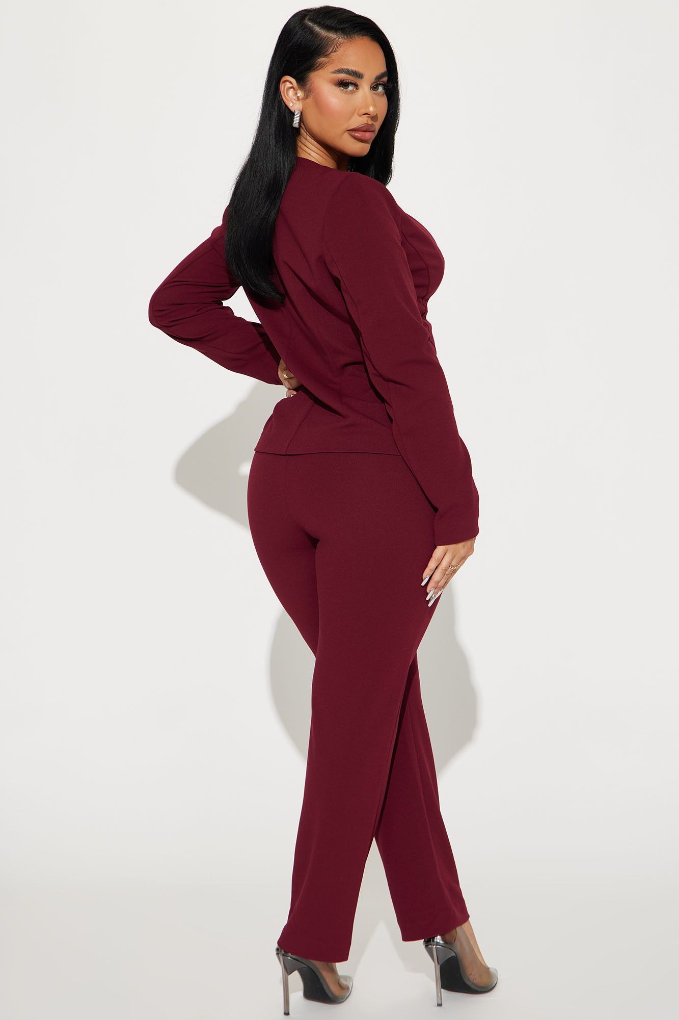 So Chic Pant Set - Burgundy sold by Fashion Nova product image thumbnail 3